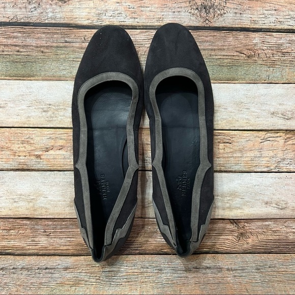 Hermes Black Suede Flats - Picture 1 of 8